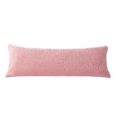 a pink pillow on a white background