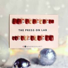 ✨ Don't Miss Out! ✨ Buy 3 nail sets, get 1 FREE random set! 💅 No code required. 🎁 Enjoy FREE shipping on US orders over $35. 🚚 💕24 pcs Short Square Red Snowman Gold Tree Press On Nails💕 💕💕Size and Length Size 0 (15mm) to  Size 11 (11mm) 💕What's included? - FULL set (24 nails) - application instructions - mini buffer  - cuticle pusher - nail glue - 2x Alcohol Wipe 💕Disclaimer Display monitors may slightly distort the lighting and color of the photos. Press On Nails Size, Nails Holiday, Nails Winter, Nails Christmas, Fake Nail, Santa Face, Handmade Gift Wrap, White Snowflake, Nail Sizes