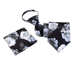 Zipper: A Black Elegant Floral Print Accessories For Black Tie, Elegant Floral Print Ties For Gifts, Elegant Floral Print Ties As A Gift, Elegant Floral Print Ties As Gift, Elegant Adjustable Suit And Tie Accessories With Floral Print, Elegant Adjustable Floral Print Suit And Tie Accessories, Elegant Floral Print Adjustable Suit And Tie Accessories, Fresh Cut Roses, Romantic Aesthetic