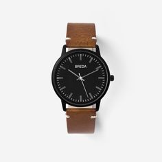 Brown Watch, Trendy Watches, Brown Watches, Black Plates, Men's Watches, Watch Movement, Men's Accessories, Leather Band, Quartz Movement