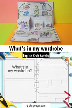 what's in my wardrobe? an english craft activity