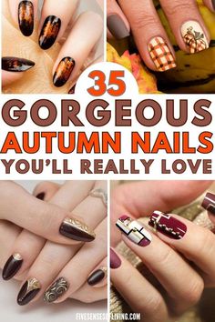 30+ almond-shaped nail designs that will slay this fall. Are you ready? Autumn Gel Nails Designs, Autumn Nails Ideas, Fall Nail Inspiration, Autumn Nail Designs, Trendy Fall Nails, Fall Toe Nails, Almond Shaped Nails Designs