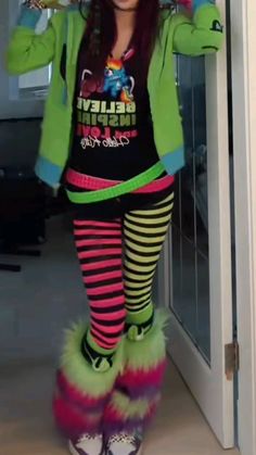 Rave Scene Outfits, Scene Core Fashion, Hot Pink Scene Outfit, 2010 Scene Fashion, Scene Outfits Colorful, Scene Clothing Ideas, Scene Inspo Outfit, Scene Emo Clothes, Scene Girls Outfits