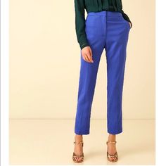 Nwt Haya Suit. Slim-Fit Silhouette, Italian Fabric. Matching Jacket Also Available. Make An Offer :) Capri Trousers, Jumpsuit Trousers, Slim Fit Trousers, Spring Looks, Italian Fabric, Pants Color, Tailored Trousers, Silk Blouse, Online Clothing