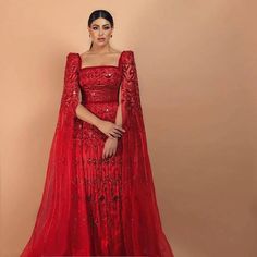 Evening Dress With Cape, Dress With Cape Sleeves, Yellow Evening Dresses, Dubai Women, Grey Evening Dresses, Burgundy Evening Dress, Champagne Evening Dress, Dress With Cape, Gold Evening Dresses