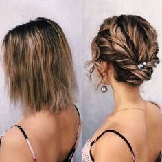 Terrific Shoulder Length Hairstyles To Make Your Look Special ★ Short Hair Updo Easy, Fine Hair Updo, Shoulder Length Hairstyles, Trendy Hair Styles, Short Hair Up, Wedding Hair Up, Mother Of The Bride Hair, Short Hair Lengths, French Twist Hair