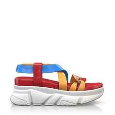 Chunky sole sandals 9322 | Girotti Modern Multicolor Open Toe Sandals, Modern Multicolor Sandals With Round Toe, Modern Multicolor Round Toe Sandals, Multicolor Leather Sandals With Rubber Sole, Oxford White, Brogue Shoes, Red Sole, Shoe Store, Nice Shoes