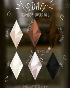 an image of some different colored diamonds on a window sill with the words updating