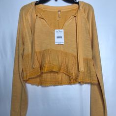 Lightweight, Long Sleeved Poppy Gold Blouse. No Trades/Holds. Trendy Yellow Long Sleeve Tops, Yellow Long Sleeve Tops For Fall, Cropped Yellow Tops For Fall, Yellow Cropped Tops For Fall, Casual Yellow Cropped Blouse, Yellow Long Sleeve Cotton Top, Yellow Cotton Long Sleeve Tops, Yellow Long Sleeve Tops For Spring, Fall Yellow Cotton Tops