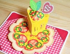 a close up of a cookie on a table