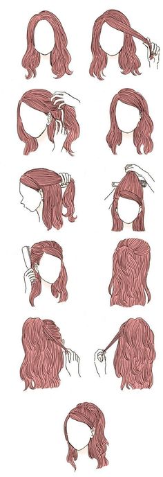 Seni Dan Kraf, Kraf Diy, Hair Dos, Hair Updos, Pretty Hairstyles, Hair Hacks