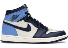 Buy and sell authentic Jordan shoes on StockX including the Jordan 1 Retro High Obsidian UNC and thousands of other sneakers with price data and release dates. Unc Shoes, Jordan 1 Retro High Obsidian, Air Jordan 1 Obsidian, Baskets Jordans, Jordan 1 Obsidian, Jordan Sneaker, Dr Shoes, Jordan Shoes Girls, Nike Air Shoes