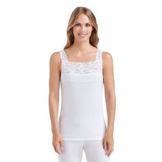 This Cuddl Duds tank top is a fabulous choice. The special SofTech fabric features cotton on the inside for comfort and smooth nylon on the outside. This women's tank pairs perfectly under your favorite top or can be worn by itself for versatile styling year round. Click on this INTIMATES & SLEEPWEAR Guide to find the perfect fit and more!PRODUCT FEATURES Lace inset Tag-free design Squareneck FABRIC & CARE Nylon, cotton Machine wash Imported Size: Small. Color: White. Gender: female. Age Group: Stretch Cami Tank Top For Daywear, Stretch Camisole Tank Top For Daywear, Cotton Seamless Tank Top For Daywear, Seamless Cotton Tank Top For Daywear, Stretch Tops With Tank Straps For Daywear, Stretch Tank Top With Built-in Bra For Daywear, Stretch Tank Strap Tops For Daywear, Stretch Camisole Tops For Daywear, Stretch Cotton Tank Top For Daywear