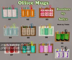 office mugs by sofya for the simssye game, which is also available