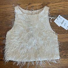 Super Cute, Never Worn, New With Tags Fits For 8 Year Old. Perfect For Holiday Season!!! Zara Cream Party Tops, Zara Cream Top For Party, Cream Festive Tops For Spring, Cream Spring Festive Top, Cream Top For Spring Festivals, Cream Top For Festive Spring Occasion, Cream Tops For Spring Festivals, White Festive Top For Summer, Festive White Sleeveless Top