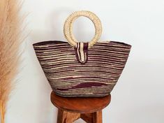 I love Mexico celebrates the native crafts of Mexico and the artists that produce them, enabling them and their communities to get recognized for their talented work and achieve economic stability for their families. This listing is for this bag shown on the picture, made of palm leaves and 100% natural materials. The tassels or other accessories on the picture are not included. Measurements : please see pictures for exact size. All size units are in inches. The bag is very nicely made, strong a Rectangular Straw Bucket Bag For Market, Palm Leaf Bucket Bag For Market, Handmade Bucket Bag For Summer Shopping, Handwoven Rectangular Bucket Bag In Natural Fiber, Natural Straw Bag With Double Handle For Market, Handmade Summer Shopping Bucket Bag, Natural Straw Bag Fair Trade, Natural Straw Fair Trade Bag, Rectangular Handwoven Natural Fiber Bucket Bag