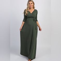 Reposhing This Item I Purchased From @Pretygirlygirl. I Ended Up Using A Different Option. Questions? Leave A Comment Below! Non-stretch Green Maxi Dress, Green Maxi Dress Regular Fit, Long Green Solid Color Dress, Maternity Maxi Dress In Solid Color, Spring Maternity Maxi Dress In Solid Color, Spring Maternity Solid Maxi Dress, Spring Maternity Solid Color Maxi Dress, Spring Solid Color Maternity Maxi Dress, Spring Green Maternity Dress For Party