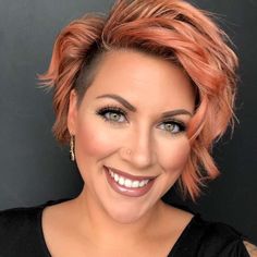 Pink Short Hair, Edgy Bob, Shaved Pixie, Long Pixie Hairstyles, Long Pixie Cuts, Short Hairstyles For Thick Hair, Long Pixie, Short Hair Color, Cute Hairstyles For Short Hair