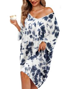 PRICES MAY VARY. One size fits most(Fit S-5XL): Plus size nightgowns measure in at a generous and roomy 95cm long and 170cm wide (total circumference). Knee length makes this gown more inclusive, without worrying about not being able to wrap your torso. The loose-fitting elastic design also suitable for any period of pregancy. Get the ultimate night's snooze in your new women's nightgown. it’s so comfortable that once you put it on you’ll want to live in it. Women's nightshirt is made from a dre Dress Pjs, Plus Size Nightgowns, Nightgowns For Women, Lounge Shorts, Sleep Shirt, Nightgowns, Night Shirt, Night Gown, Knee Length