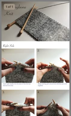 the instructions for how to make a knitted scarf with yarn and knitting needles on it