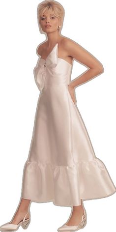 Elegant Strapless Dress With Detachable Bow, Strapless Prom Dress With Detachable Bow, Strapless Prom Dress With Satin Bow, Strapless Dress With Satin Bow For Prom, Strapless Sleeveless Prom Dress With Satin Bow, Strapless Sleeveless Dress With Satin Bow For Prom, Elegant Strapless Prom Dress With Bow Tie Back, Elegant Strapless Dress With Bow Tie Back For Prom, Glamorous Strapless Dress With Bow Tie Back