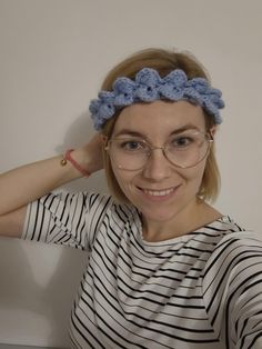 Headband with a floral motif A blue headband made by hand with crochet will complement your wedding outfit in the hippie and boho style, in the natural style, in the fantasy style. The headband with flower petals matches the outfit for a hen party and a themed evening with friends. The crochet headband matches: A hair wreath A spa headband Hair protection against wind Cooking hair band Hair hold band for make-up My products are handmade in Poland using the crochet technique. I guarantee very goo Makeup Hair Band, Makeup Hairband, Bandeau Au Crochet, Spa Hair, Crochet Wreath, Hair Protection, Wreath Flower, Fantasy Style, Head Wreath