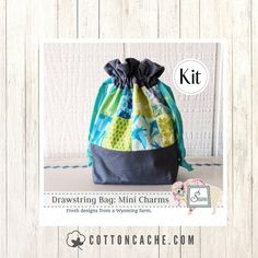 the drawstring bag is made from fabric