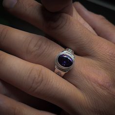 Oval amethyst  mens solitaire ring in sterling silver, Purple amethyst cocktail ring for men, Wedding mens ring with purple amethyst stone This lovely gemstone ring is perfect for daily wear. It is crafted from fine 925K sterling silver and has the most intricate details that are sure to catch the eye of anyone who sees it. Handcrafted with love and joy, this ring will be with you for years to come, possibly even taking its place as a family heirloom for generations to come! With its detailed ha Classic Amethyst Signet Ring With Polished Finish, Classic Purple Signet Ring With Polished Finish, Purple Amethyst Signet Ring With Polished Finish, Anniversary Purple Signet Ring With Polished Finish, Classic Amethyst Jewelry With Polished Finish, Classic Polished Amethyst Jewelry, Formal Purple Sterling Silver Signet Ring, Modern Sterling Silver Amethyst Ring For Formal Occasions, Classic Sterling Silver Amethyst Ring With Polished Finish