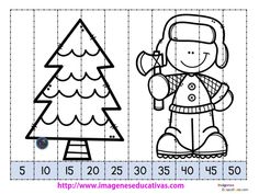 a christmas tree and a girl with an ax in her hand worksheet for kids