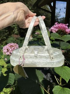 "Thank You If You Favored One of My Items! You Will Receive 10% Off an Item of Your Choice, Unless It Is On Sale, Code17. Thank You. RARE LUCITE Handbags/Lucite Purses/Llewellyn Originals/50's Vintage Handbag/Vintage Handbags/50's Handbags/Near MINT Condition Circa 50's Llewellyn Lucite Handbag This is a Lovely Circa 50's Llewellyn Lucite Handbag.  It is done in a Beautiful Creamy Ivory Lucite.  There are Two Handles.  The Lid is a Oval Shape.  The Handbag has a Three-Tiered Affect with the Lid. Vintage Rectangular Party Bag, Vintage Square Box Bag With Detachable Strap, Vintage Rectangular Box Bag For Party, Vintage White Rectangular Bag, White Vintage Rectangular Bag, White Rectangular Vintage Bag, Vintage Rectangular Bags For Vintage Events, Vintage Rectangular Bags For Events, Vintage Bags With Detachable Handle