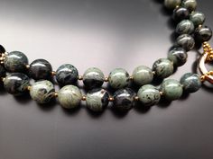 Unique Onyx Necklaces For Jewelry Making, Onyx Jewelry With Large Beads As Gift, Onyx Large Beads Jewelry For Gifts, Handmade Black Jade Necklace, Elegant Moss Agate Gemstone Beads Jewelry, Elegant Handmade Moss Agate Necklace, Handmade Moss Agate Round Beads Necklace, Green Onyx Necklaces Perfect As Gifts, Green Onyx Necklace Perfect Gift