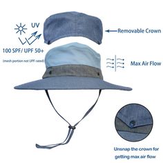 Sun Protection Safari Hat Wide Brim Fishing Hiking Boonie Cap for Men Women It is a premium quality sun hat for sun precaution. It has incredibly ability of breathable and comfortable. The contour is so free and fashionable. The greatest hat there has ever been, or ever will be in summer for talent showing itself. It is really suitable for camping , cycling or Fishing. ONE SIZE FITS MOST Casual style unisex sun hat, snug and cosy fit. Head brim 3.7", overall diam 15.5", head diam 7, head circumference 23.8". One size fits most adults head size. SUN PROTECTION UV protection micro-fiber features 100 SPF/ UPF 50. Keeps the sun from your face and neck and offers great protection from the damaging rays. High quality micro-fiber material. ADJUSTABLE The sun hat has an adjustable chin strap to ke Adjustable Brimmed Bucket Hat With Uv Protection, Breathable Bucket Sun Hat, Breathable Solid Bucket Hat, Breathable Solid Color Bucket Hat, Solid Breathable Bucket Hat, Adjustable Fit Curved Brim Bucket Hat With Uv Protection, Adjustable Durable Bucket Hat For Camping, Adjustable Waterproof Summer Hats, Adjustable Breathable Bucket Hat