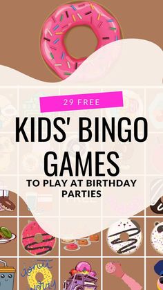 kids'bingo games to play at birthday parties