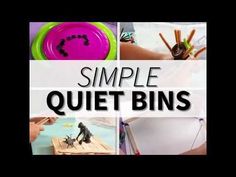 simple quiet bins for kids to play with