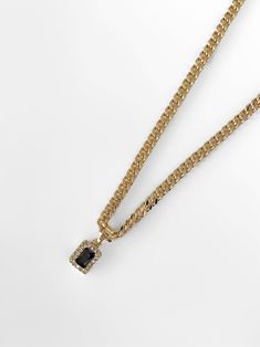 Dipped in 18K gold and crafted with great attention to detail, the 'EVERYDAY' gemstone chain is a must-have addition to your jewelry collection. Featuring stunning square cut CZ gemstones surrounded by tiny crystal CZ stones, this necklace will easily add the finishing touch to all your looks! Made with 18K gold plated over stainless steel curb chain and pendant. Available in lengths 16", 18", 20", 22". Handmade in Los Angeles. Multi Gemstone Bracelet, Peace Necklace, Gemstone Pendants, Creating Jewelry, Jewelry Choker, Evil Eye Necklace, Square Cut, Bezel Diamond, Gold Chain Necklace