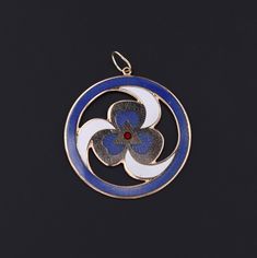 Add a playful pop of color to any outfit with this vibrant 10k gold pendant. The vintage piece (circa 1960-1970) features red white and blue enamel and a trefoil design. It measures 1 inch in diameter and it is in very good condition. We have many other fantastic offerings of fine jewelry posted on our Etsy store, so please consider browsing our other items. We send all items in individually packaged gift boxes and offer layaway plans! + Trademark Antiques Shop Homepage https://www.etsy.com/shop Red Round Jewelry With Black Enamel, Art Deco Hallmarked Enamel Jewelry, Blue Medallion Jewelry With Polished Finish, Blue Hallmarked Medallion Jewelry, Yellow Gold Round Enamel Jewelry, Red Enamel Collectible Jewelry, Collectible Red Medallion Jewelry, Art Deco Enamel Round Jewelry, Art Deco Round Enamel Jewelry