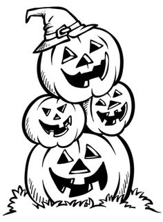 Halloween Coloring Pictures, Halloween Coloring Pages Printable, Free Halloween Coloring Pages, Halloween Coloring Sheets, Image Halloween, Halloween Printables Free, Pumpkin Coloring Pages, Halloween Coloring Book, Easy Coloring