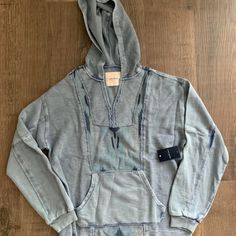 Super Cute Luckybrand Hoodie Never Worn, No Stains, Rips, Super Comfy Size S But Could Definitely Fit A Xs Open To Offers! Comment Down Below With Any Questions! Trendy Blue Sweatshirt With Pockets, Casual Blue Sweatshirt For Loungewear, Medium Wash Hoodie With Pockets For Fall, Casual Sweatshirt With Adjustable Hood For Loungewear, Cotton Hoodie For Spring, Medium Wash Cotton Spring Hoodie, Spring Medium Wash Cotton Hoodie, Casual Soft-washed Hoodie For Spring, Casual Oversized Top With Kangaroo Pocket