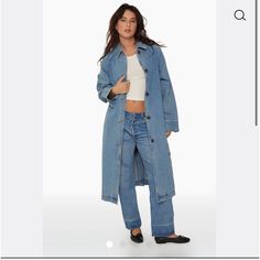 Selling This Set Active Denim Trench Coat. It’s An Xs Could Definitely Fit A Small/Medium. Never Worn, I Live In San Diego So Kind Of A Silly Purchase Would Love To Give It To Someone Who Could Get More Use Out Of It. It’s A Great Trench! Mother Archetype, Denim Trench Coat, Set Active, San Diego Living, Active Jacket, Women Set, Jean Coat, Jean Jacket, San Diego