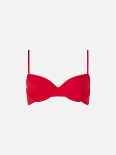 Dive into comfort and style with our Bea bralette underwired bikini. This elegant swimwear piece features a plain red color, perfect for a classic yet striking beach look. Designed with adjustable shoulder straps, it ensures a personalized fit for maximum comfort and support. Composition: 90% poliammide 10% elastan Red Padded Swimwear For Summer, Red Underwire Swimwear For Beachwear, Red Underwire Beachwear Swimwear, Classic Summer Bra With Built-in Support, Fitted Red Bra For Summer, Red Summer Bra, Beach Push-up Bra In Solid Color, Solid Color Padded Bandeau Swimwear, Fitted Red Swimwear With Padded Cups