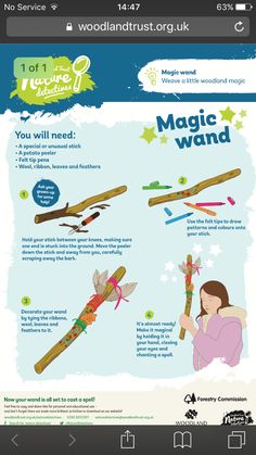 the magic wand is made from wood and plastic