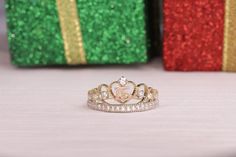 14K Solid Gold Quinceañera Queen Crown Heart CZ Ring  / 14K Real Gold 15 Años Ring / Daughter Gift / 15th Birthday Ring / Heavue * Metal : 14k Gold * Condition : Brand New * Finish : Polished * Avg Weight: 2.20g * Gemstone: Cubic Zirconia RETURNS & EXCHANGES I gladly accept returns, exchanges, and cancellations Contact me within: 3 days of delivery Ship items back within: 7 days of delivery Request a cancellation within: 24 hours of purchase The following items can't be returned or exchanged Bec Gold Heart Ring Suitable For Wedding, Anniversary Diamond Ring With Crown Design, Elegant Rings With Diamond Accents For Birthday, Elegant White Jewelry For Sweet 16, 14k Gold Crown Design Anniversary Rings, White Gold Fine Jewelry Rings For Birthday, Elegant Gold Jewelry For Sweet 16, Crown Shaped Cubic Zirconia Rings For Anniversary, Yellow Gold Rings For Birthday Or Valentine's Day