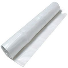 a roll of white plastic wrapper on a white background