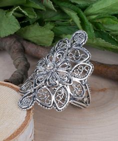 Handmade 925 Sterling Silver Artisan Hand Crafted Lace Filigree Flower and Leaves Cocktail Ring Women Jewelry Gifts Boxed for Her Material: 925 Sterling Silver Ring Face Length: 1.20 inches Width: 0.60 inches Finishing: Oxidized and Polished Comes with a free gift pouch & box Free Shipping It is solid and comfortable to wear. It is oxidized and polished. Exclusive high Quality. We free ship in the US, and accept 30 days return for not used and or abused jewelry. It is Made in our 20 years ol Pearl Bridesmaid Jewelry, Diy Jewelry Making Tutorials, Flower And Leaves, Bridesmaid Pearls, Sterling Silver Filigree, Jewelry Making Tutorials, Gift Pouch, Ring Women, Artisan Craft