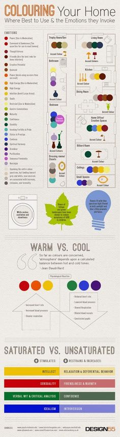 an info sheet with different colors and shapes