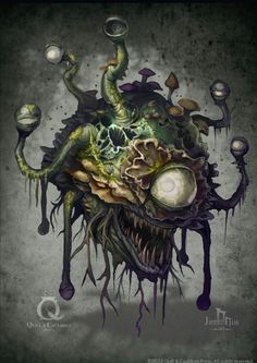 an image of a strange creature with many things on it