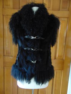 STAR STRUCK!  Sz 8 Ladies Rabbit Fur Vest.  Each side has a pocket that zips shut.  There is a monogram.  Love the three buckles for closure.  The label is Carl Herrmann Furs.  There is a monogram with the ladies name.  Appears to be in pristine to excellent preloved condition.  Appears to have been cared for and stored properly.  Dress up your jeans and boots!  I tried to capture the lining.  It is finished with a swirl design.  Exquisite.  Lets talk about the measurements Sweep (which is when Ski Vest, Mob Boss, Fur Vests, Rabbit Fur Vest, Star Struck, Fashion Baby, Swirl Design, Fur Vest, Rabbit Fur