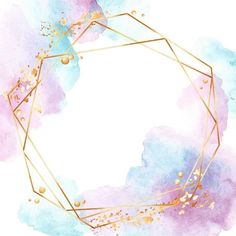 nair art Gold Wallpaper Background, Hand Painted Frames, Flower Graphic Design, Pastel Roses, Golden Frame, 카드 디자인, Watercolor Logo, Pastel Watercolor, Poster Background Design