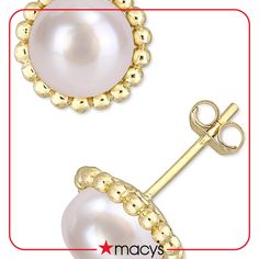 in stock Bead Frames, Diamond Hoop Earrings, Freshwater Cultured Pearls, Pearl Stud Earrings, Metal Earrings, Diamond Bracelets, Fine Jewellery Earrings, Pearl Studs, 10k Gold