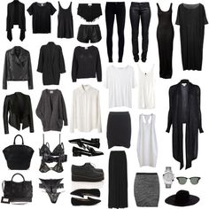 . Hairstylist Wardrobe, Atl Outfits, Organisation Dressing, Alt Dress, Edgy Wardrobe, Formal Goth, Chic Outfits Edgy, Black Attire, Basic Wardrobe